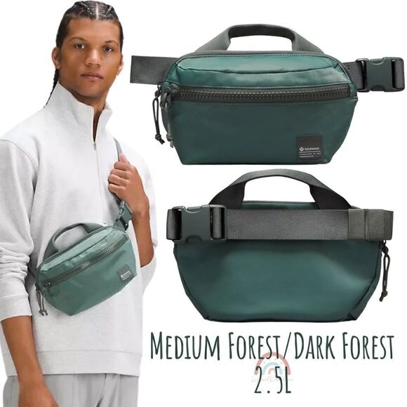 New! Lululemon 2.5L Large All Day Essentials Belt Bag Medium Dark Forest - Picture 1 of 11